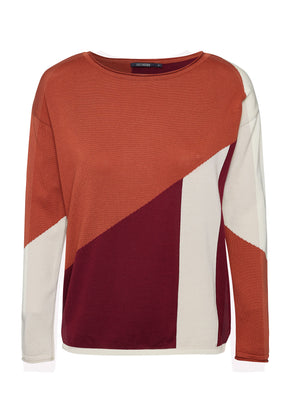 Berry Mix: Moderner Strickpullover aus Bio-Baumwolle für Damen [8078]