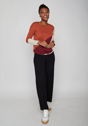 Berry Mix: Moderner Strickpullover aus Bio-Baumwolle für Damen [8079]