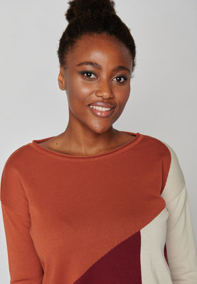 Berry Mix: Moderner Strickpullover aus Bio-Baumwolle für Damen [8081]