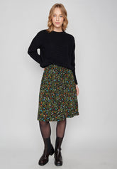 Schwarz:  Gemütlicher Strickpullover aus Bio-Baumwolle für Damen [8099]