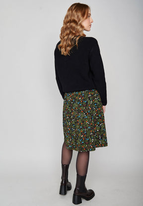 Schwarz:  Gemütlicher Strickpullover aus Bio-Baumwolle für Damen [8102]