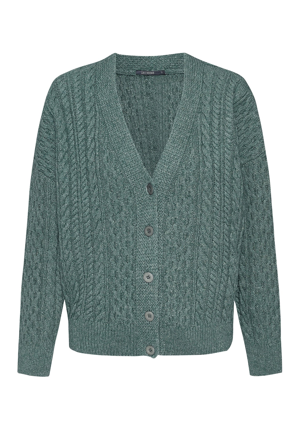 Silent Green: Gemütliche Strickjacke aus Bio-Baumwolle für Damen [8114]