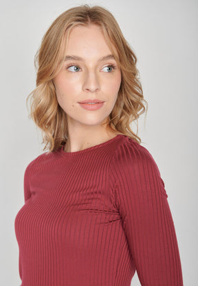 Berry Blossom: Sportliches Longsleeve aus LENZING™ TENCEL™ Mix für Damen [8151]