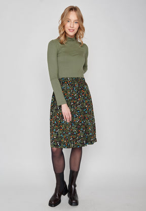 Dirty Olive: Lässiges Longsleeve aus LENZING™ TENCEL™ Mix für Damen [8160]