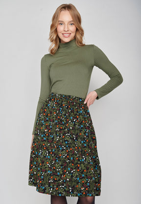 Dirty Olive: Lässiges Longsleeve aus LENZING™ TENCEL™ Mix für Damen [8161]