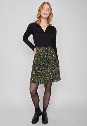 Schwarz:  Elegantes Longsleeve aus LENZING™ Tencel für Damen [8170]
