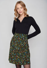 Schwarz:  Elegantes Longsleeve aus LENZING™ Tencel für Damen [8171]