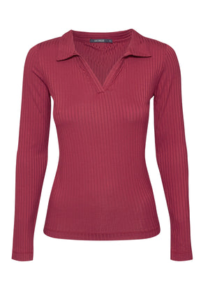 Rot:  Elegantes Longsleeve aus LENZING™ Tencel für Damen [8174]