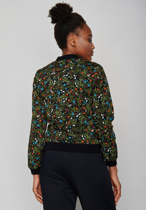 Flower Ground: Moderne Bluse aus Viskose (LENZING™ ECOVERO™) für Damen [8261]