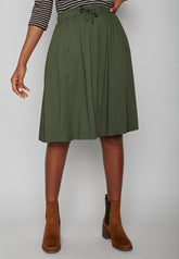 Grün:  Eleganter Rock aus LENZING™ TENCEL™ für Damen [8286]