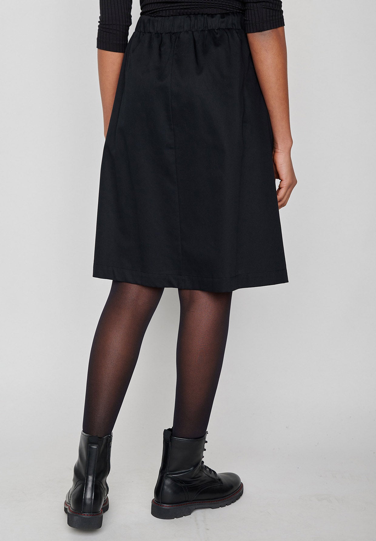 Black: Eleganter Rock aus LENZING™ TENCEL™ für Damen [8293]