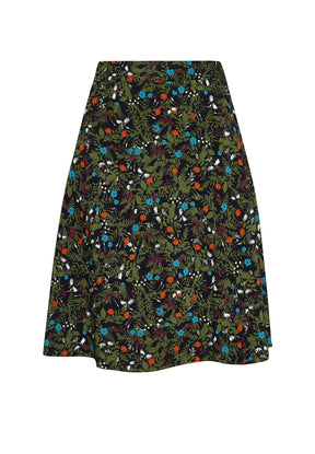 Grün:  Eleganter Rock aus LENZING™ ECOVERO™ Mix für Damen [8305]