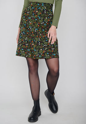 Grün:  Eleganter Rock aus LENZING™ ECOVERO™ Mix für Damen [8307]