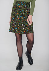 Flower Ground: Eleganter Rock aus LENZING™ ECOVERO™ Mix für Damen [8307]