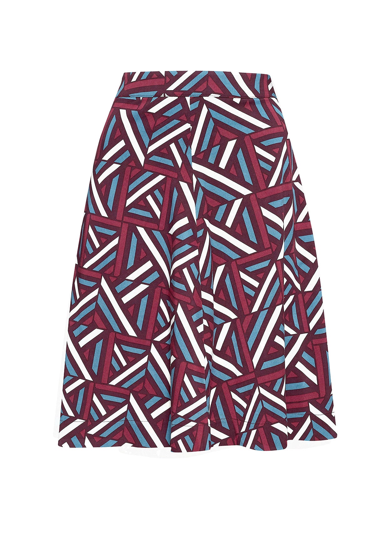 Rot:  Eleganter Rock aus LENZING™ ECOVERO™ Mix für Damen [8310]