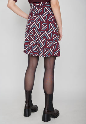 Rot:  Eleganter Rock aus LENZING™ ECOVERO™ Mix für Damen [8314]