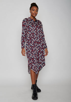 Velvet Maze: Elegantes Kleid aus LENZING™ ECOVERO™ Mix für Damen [8316]