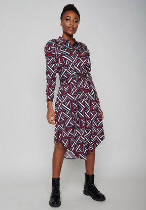 Velvet Maze: Elegantes Kleid aus LENZING™ ECOVERO™ Mix für Damen [8317]