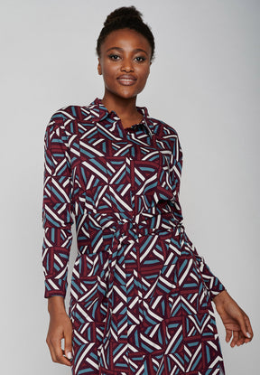 Velvet Maze: Elegantes Kleid aus LENZING™ ECOVERO™ Mix für Damen [8318]