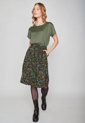 Dirty Olive: Lässiges T-Shirt aus Viskose (LENZING™ ECOVERO™) Mix für Damen [8330]