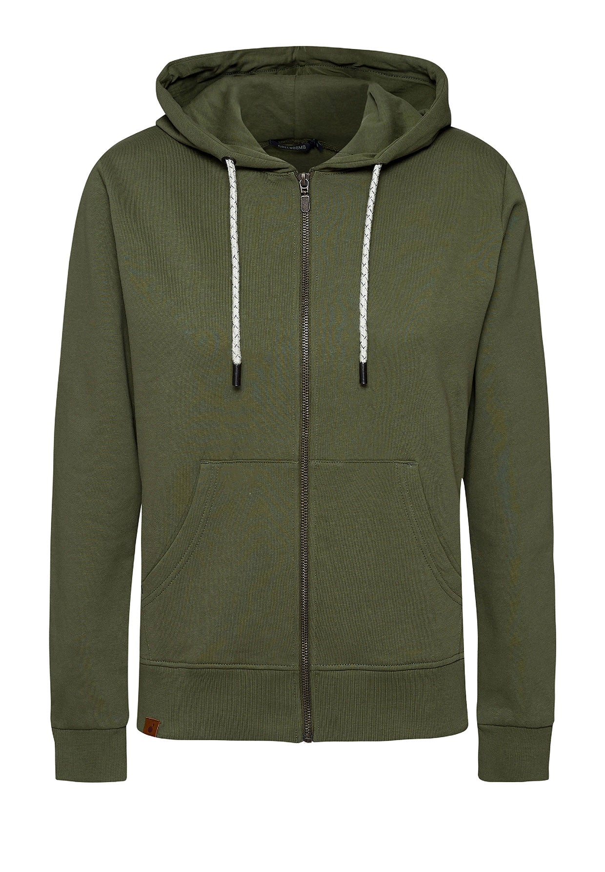Dirty Olive: Gemütliche Zipjacke aus Bio-Baumwolle für Damen [8365]