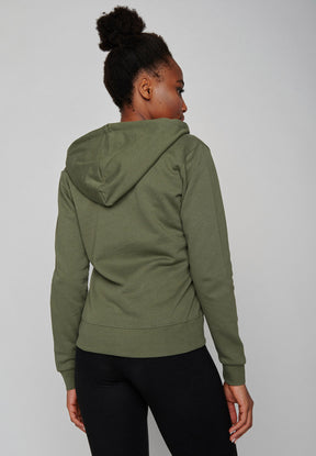 Dirty Olive: Gemütliche Zipjacke aus Bio-Baumwolle für Damen [8371]