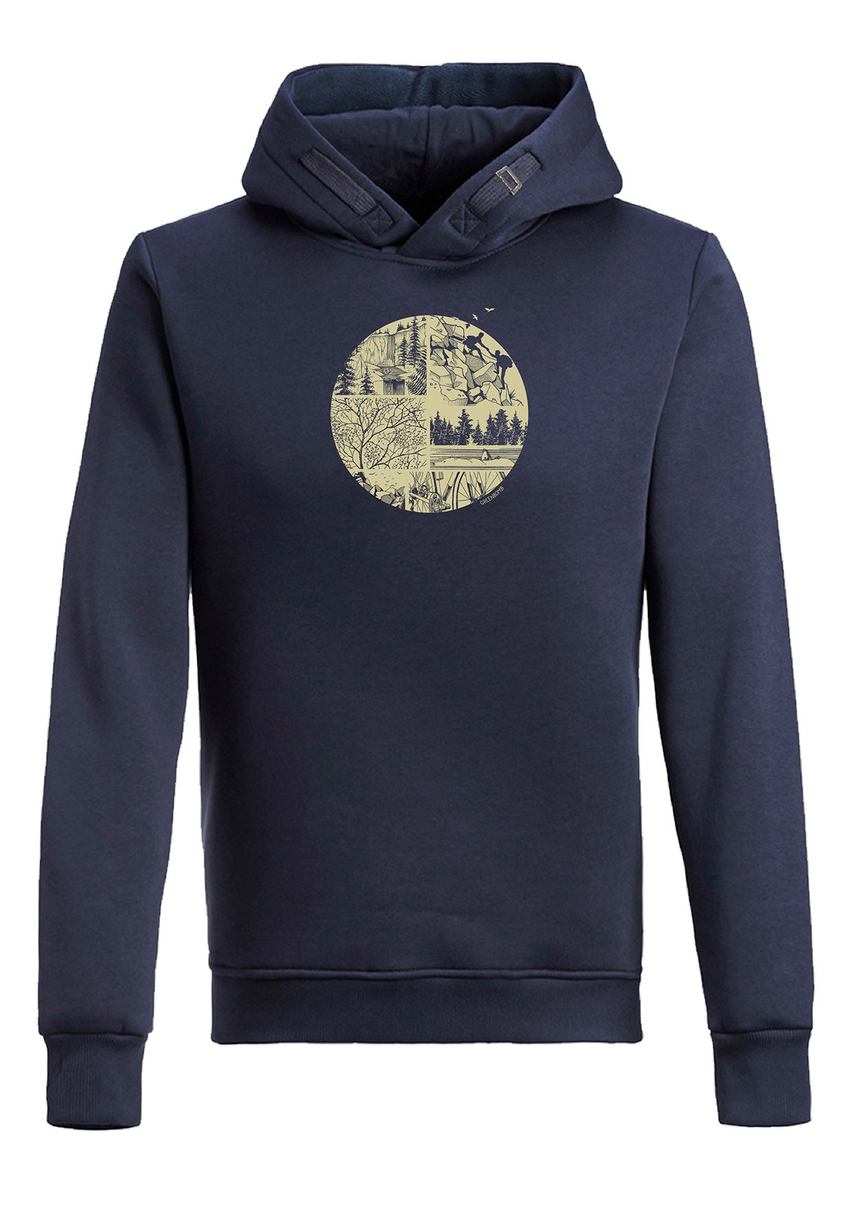 Blauer Kuschliger Hoodie aus Bio-Baumwolle für Herren (6)