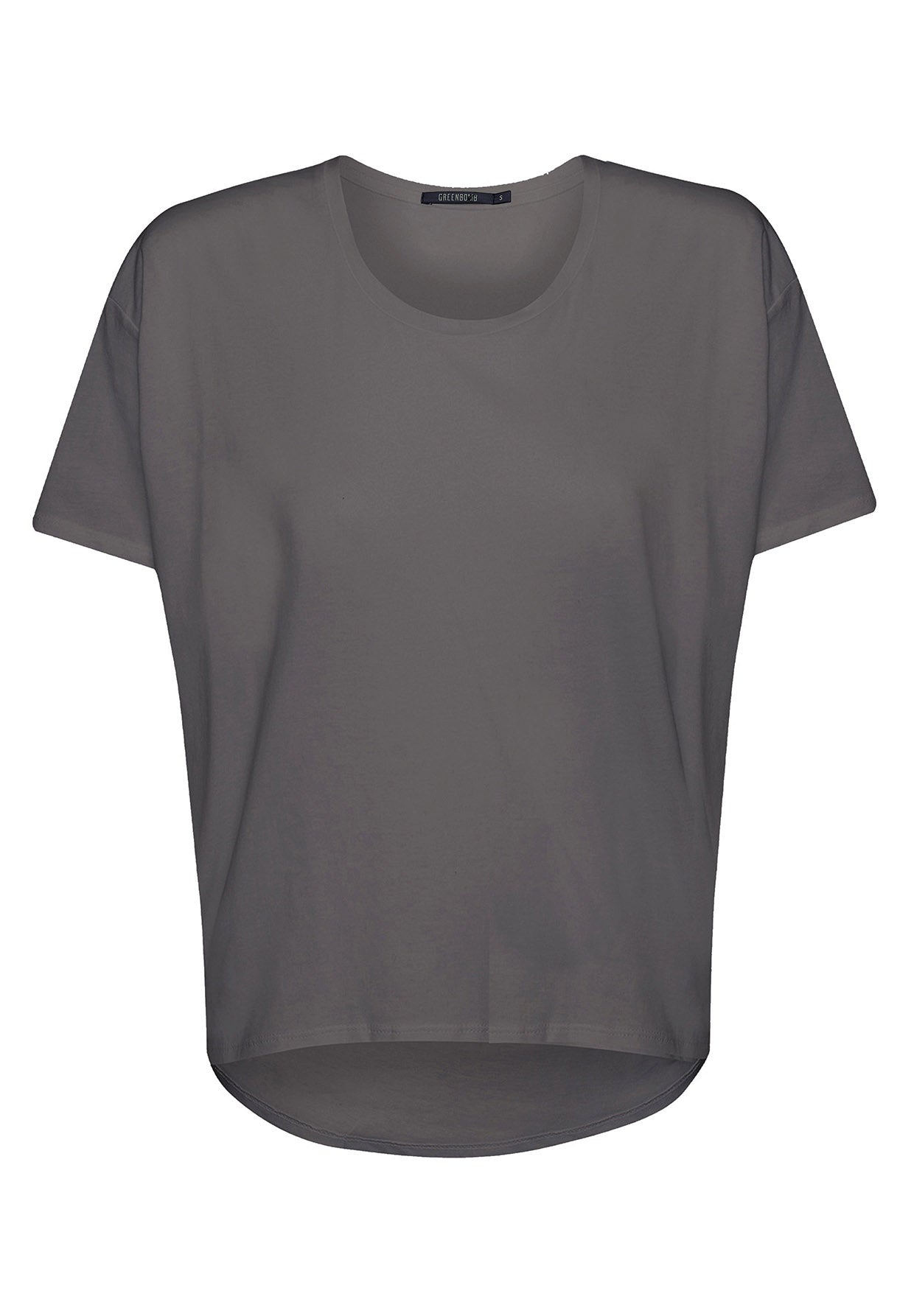 Grau:  Lässiges T-Shirt aus Bio-Baumwoll Mix für Damen [8402]