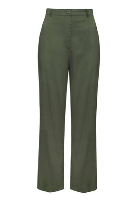 Dirty Olive: Lässige Hose in Retro-Chic für Damen [8446]