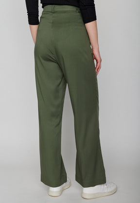Dirty Olive: Lässige Hose in Retro-Chic für Damen [8447]