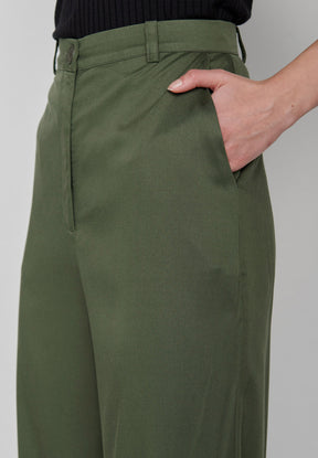 Dirty Olive: Lässige Hose in Retro-Chic für Damen [8448]