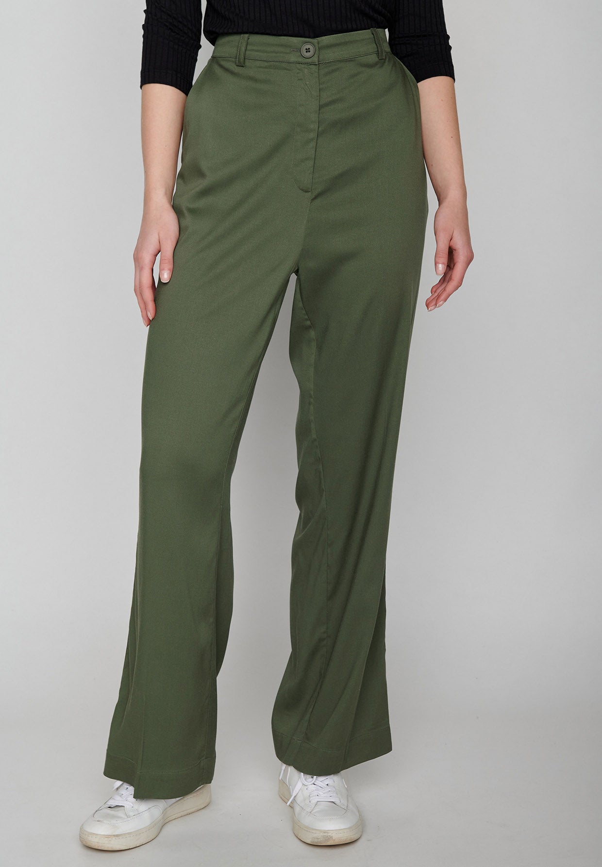 Dirty Olive: Lässige Hose in Retro-Chic für Damen [8450]