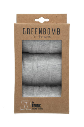 Heather Grey: Gemütliche Trunk aus Bio-Baumwoll Mix für Herren [8458]