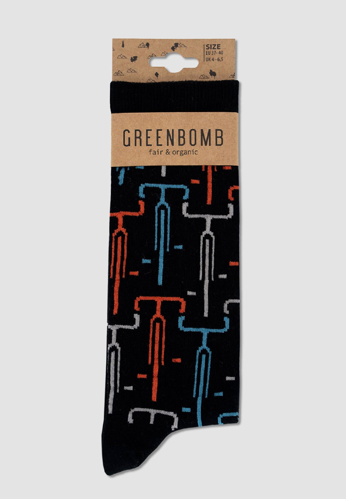 Black: Lässige Socken aus Bio-Baumwoll Mix für Unisex [8513]