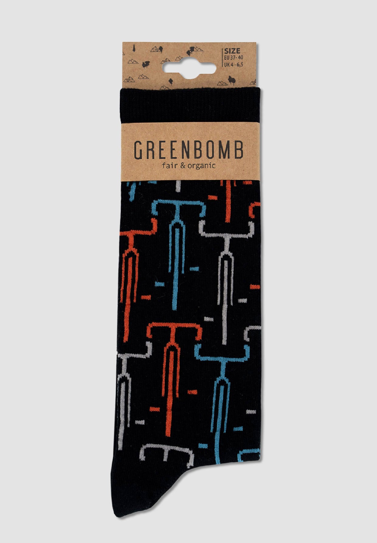 Black: Lässige Socken aus Bio-Baumwoll Mix für Unisex [8513]