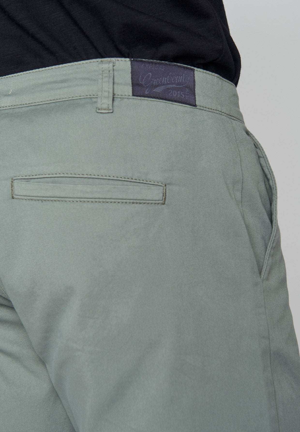 Olive: Sommerliche Hose aus Bio-Baumwoll Mix für Herren [8557]