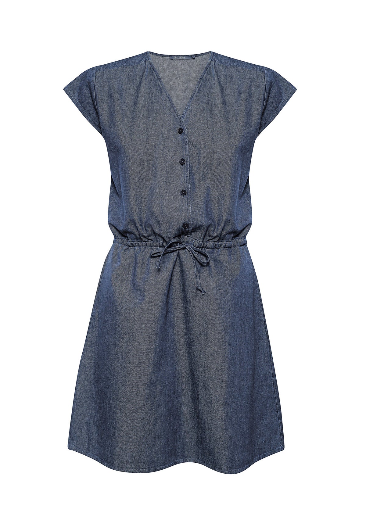 Light Denim: Elegantes Kleid aus Bio-Baumwolle für Damen [8589]