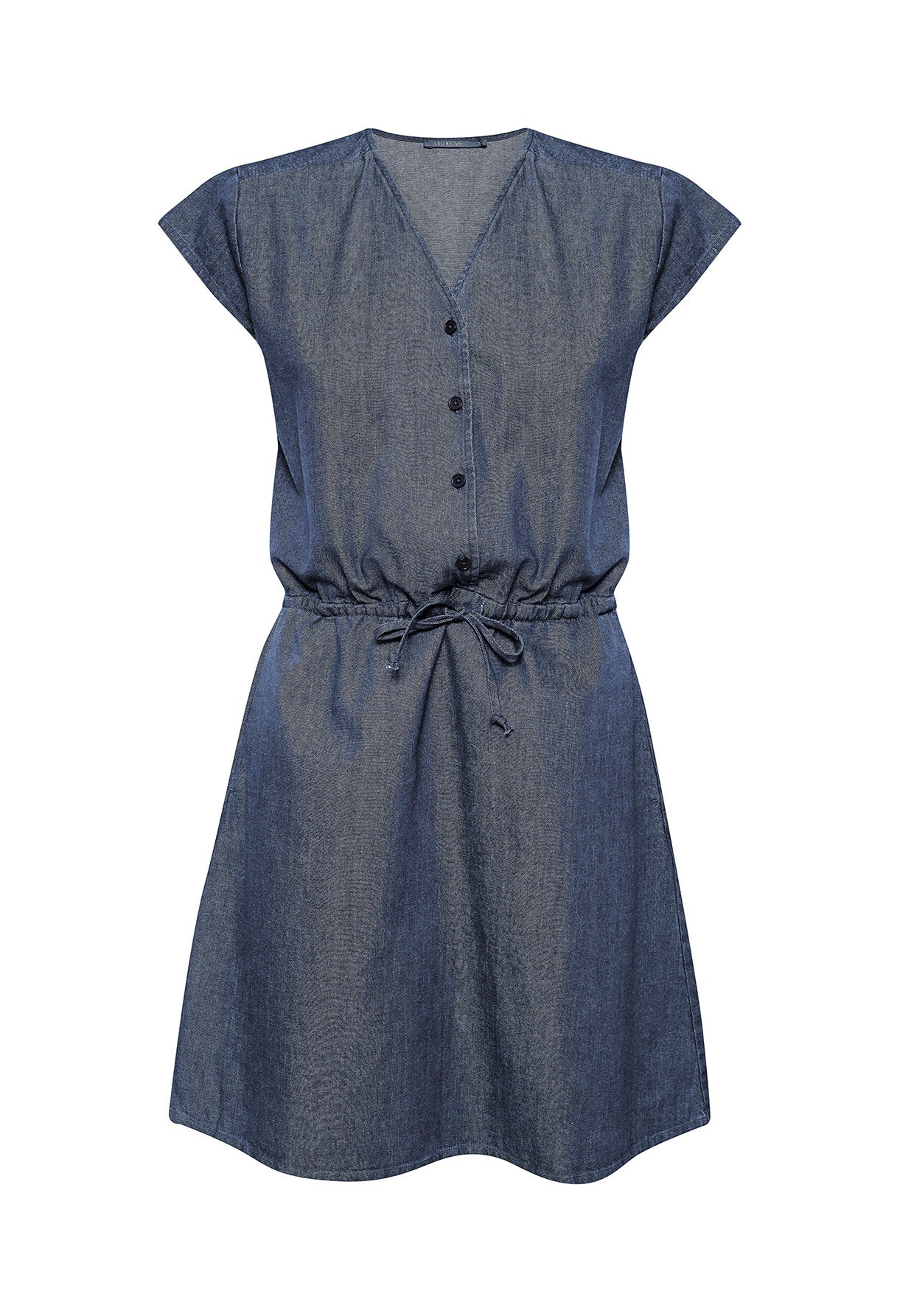 Light Denim: Elegantes Kleid aus Bio-Baumwolle für Damen [8589]