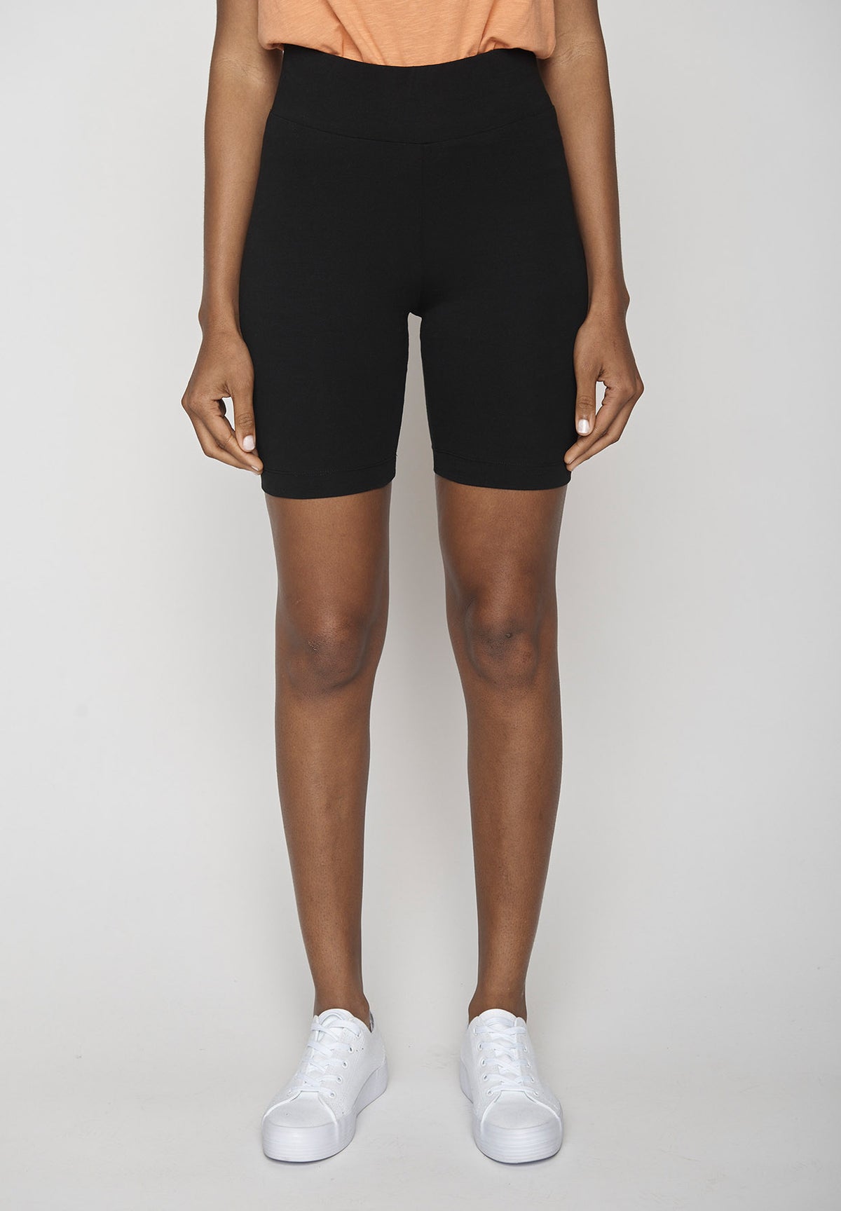 Schwarz:  Sportliche Leggings aus Bio-Baumwolle für Damen [8599]