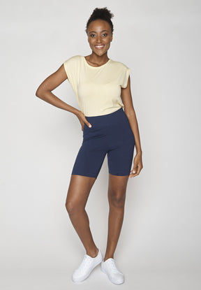 Navy: Sportliche Leggings aus Bio-Baumwolle für Damen [8607]