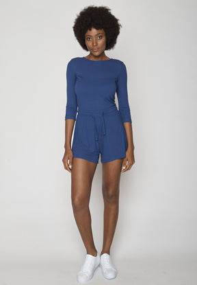 Ocean Blue: Sportliches Longsleeve aus LENZING™ TENCEL™ Mix für Damen [8642]