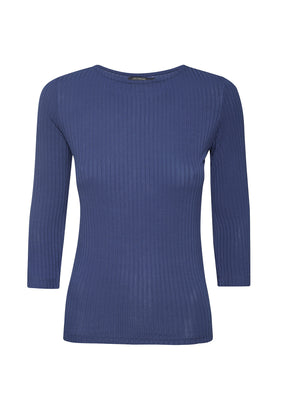 Ocean Blue: Sportliches Longsleeve aus LENZING™ TENCEL™ Mix für Damen [8643]