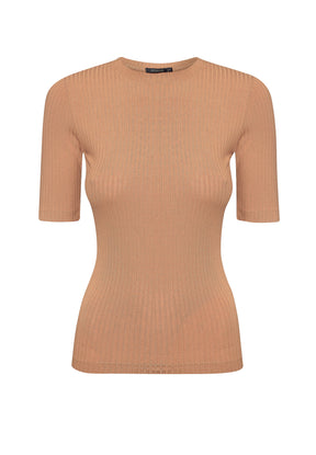 Braun:  Sportliches Longsleeve aus LENZING™ TENCEL™ Mix für Damen [8652]