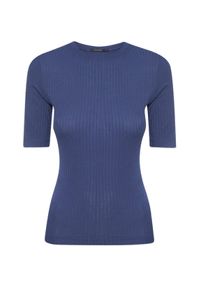 Ocean Blue: Sportliches Longsleeve aus LENZING™ TENCEL™ Mix für Damen [8657]