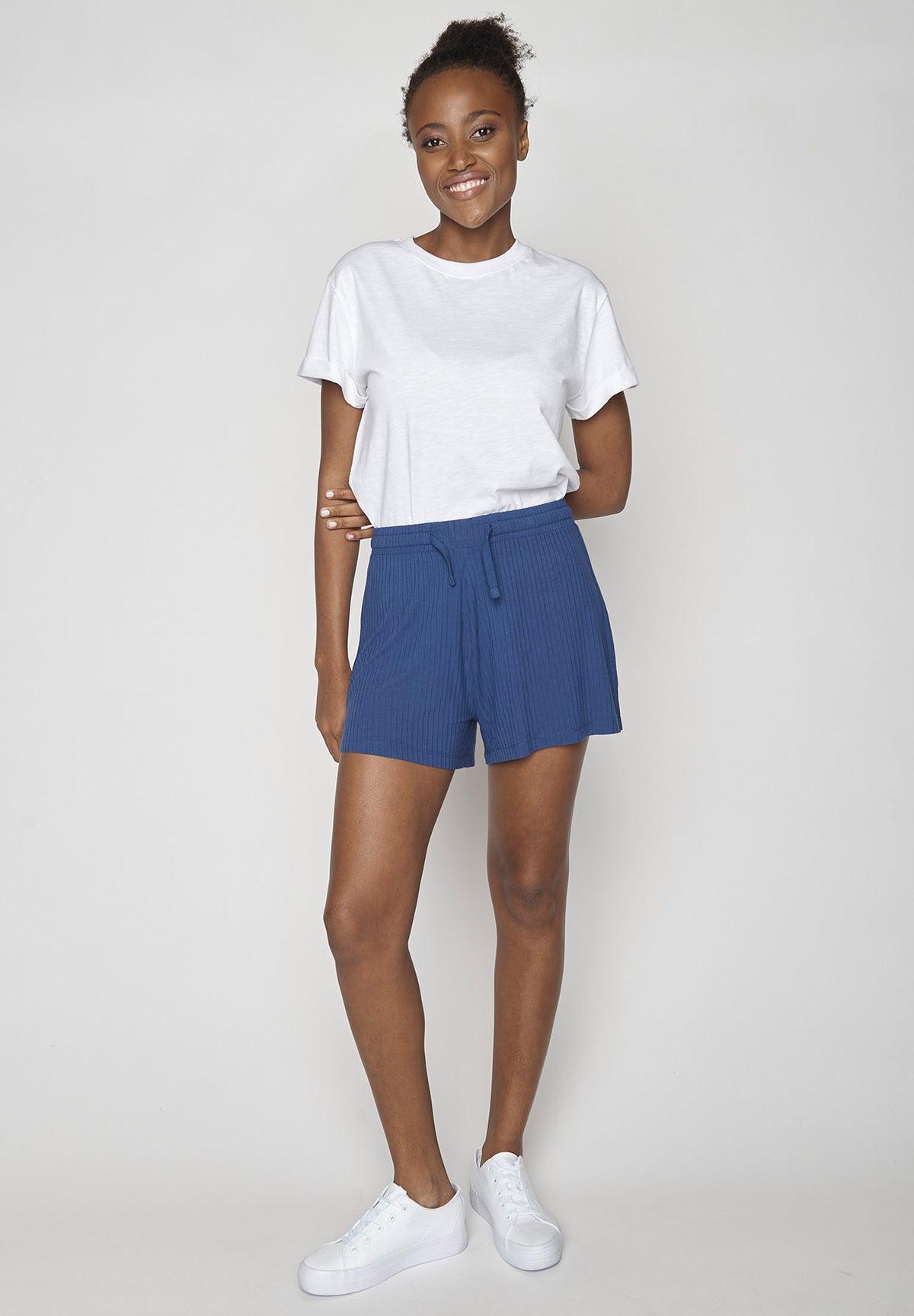 Blau:  Lässige Hose aus LENZING™ TENCEL™ Mix für Damen [8687]