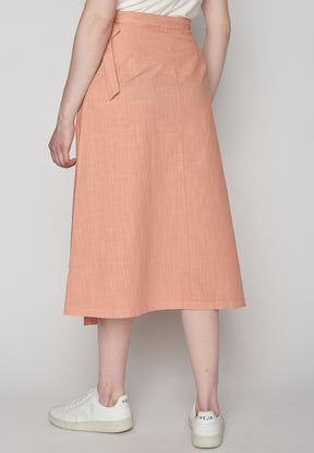 Peach: Eleganter Rock aus Viskose (LENZING™ ECOVERO™) für Damen [8695]