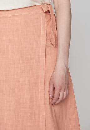 Peach: Eleganter Rock aus Viskose (LENZING™ ECOVERO™) für Damen [8696]