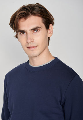 Blau:  Gemütliches Sweatshirt aus Bio-Baumwolle für Herren [86]