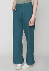 Green Petrol: Lässige Hose in Retro-Chic für Damen [8709]