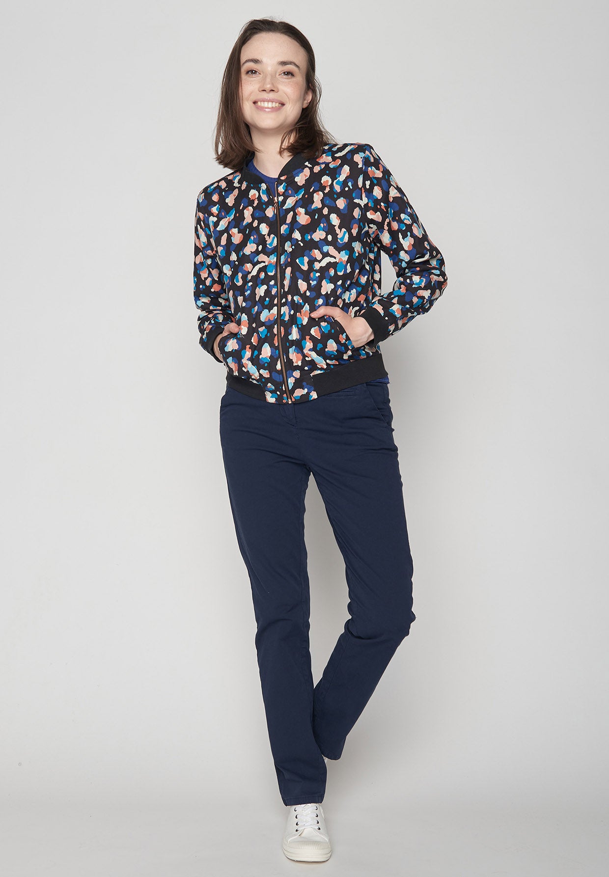 Color Blob: Moderne Bluse aus Viskose (LENZING™ ECOVERO™) für Damen [8723]